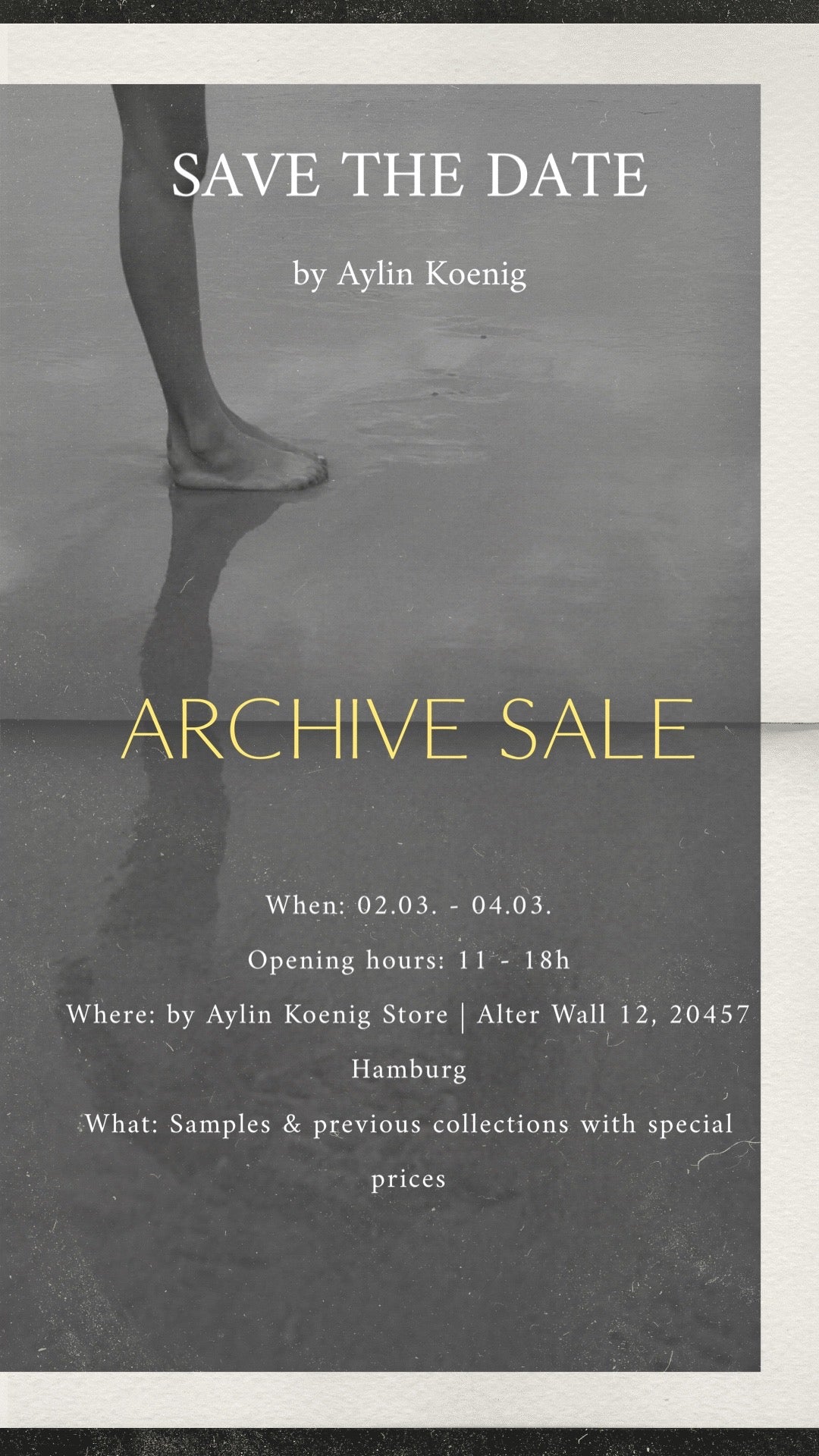 Archive & Private Sale - special experience - by Aylin Koenig
