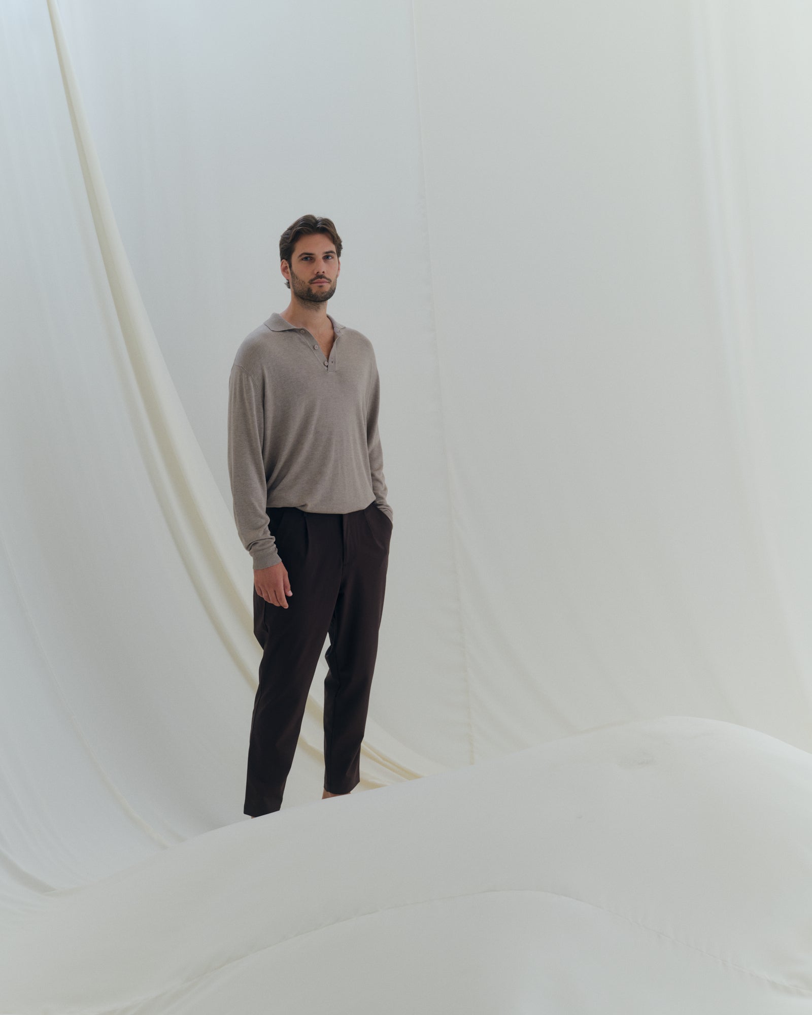 Feinstrick Poloshirt MATTEO - by Aylin Koenig
