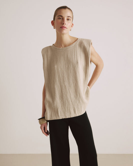 Top DEBBIE linen - by Aylin Koenig