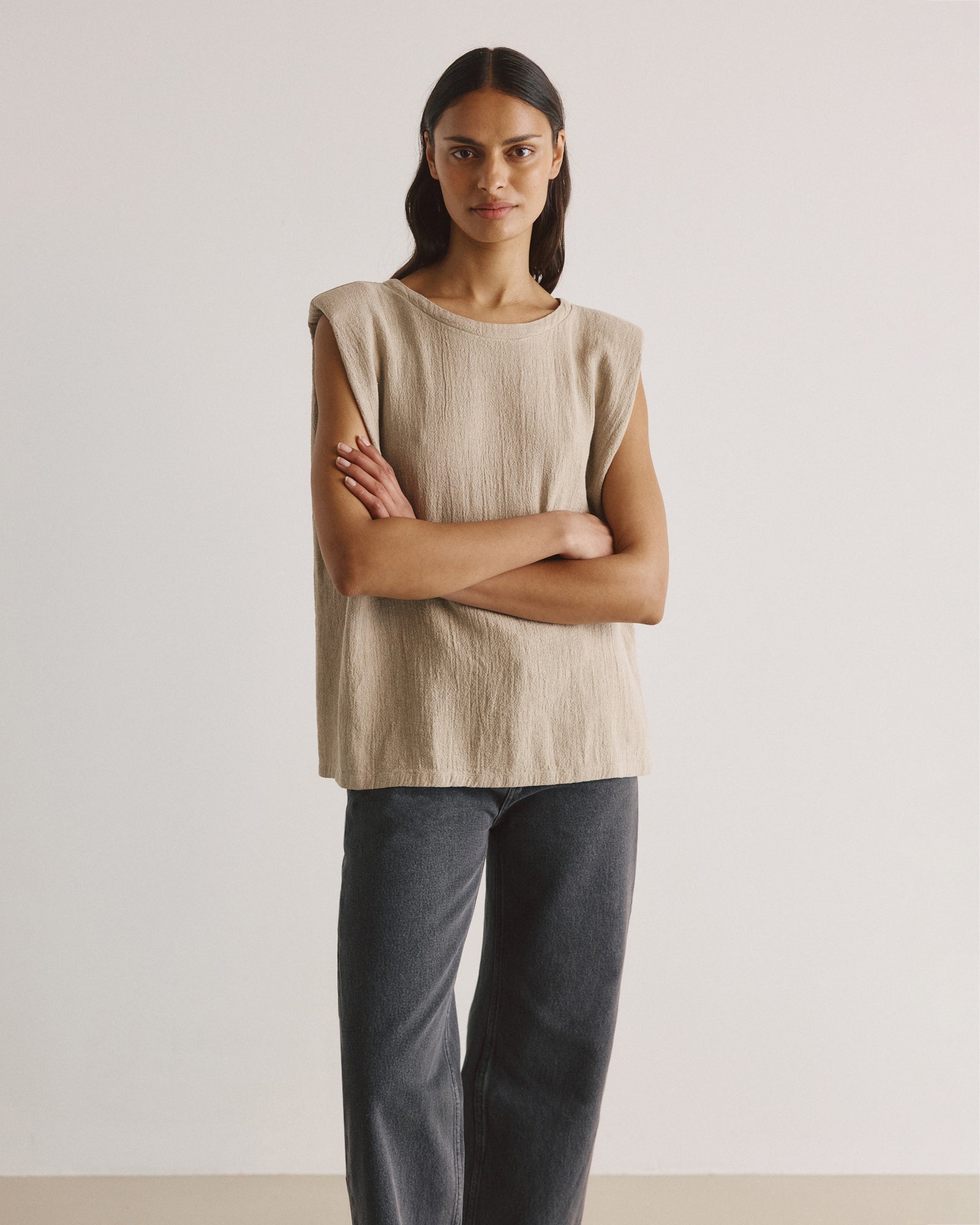 Top DEBBIE linen - by Aylin Koenig